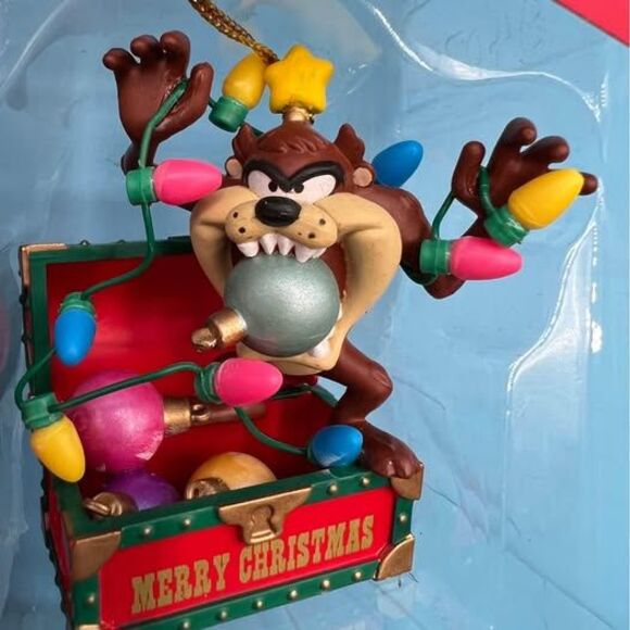 Ornament, Warner Bros Looney Tunes Tasmanian Devil with Presents 1995 - Picture 2 of 7